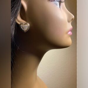 Two- Tone Heart Earrings